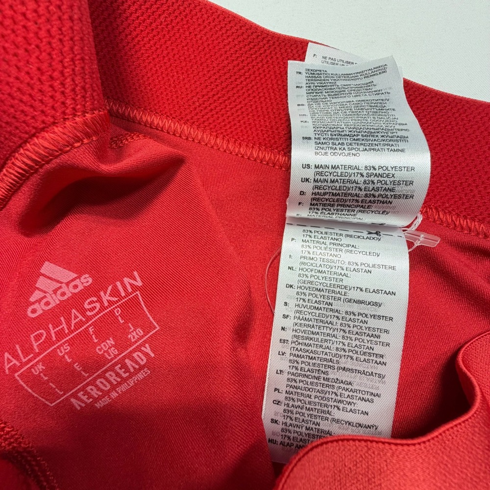 Adidas Red Alphaskin Aeroready 3/4 Compression‎ Tights (Men's L) - Picture 3 of 7
